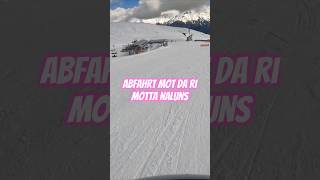 Abfahrt Mot da Ri (25) blaue Piste - Motta Naluns - Scuol in der Schweiz