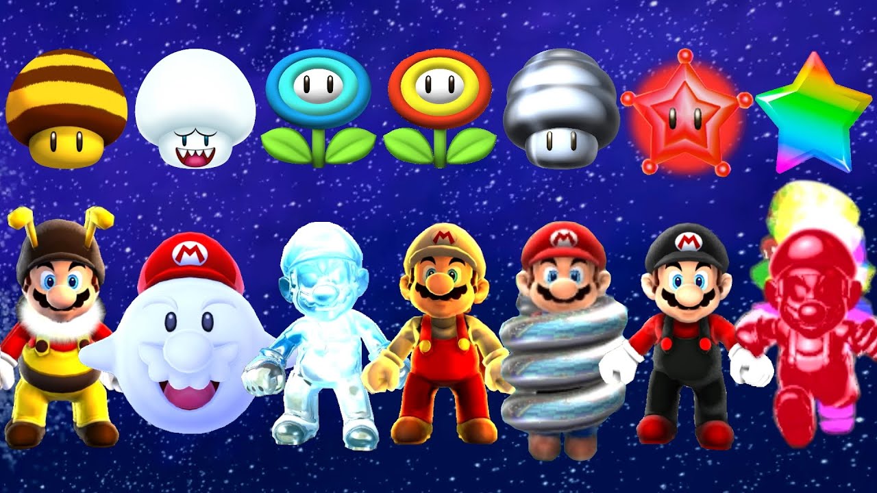 Super Mario Galaxy HD - All Power-Ups - YouTube