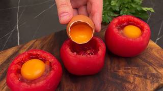 Just add an egg to your tomatoes! This is how I prepare my breakfast every morning!