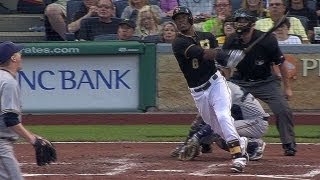 MIL@PIT: Marte doubles to center, plates Cole