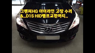 그랜져HG LED아이라인 도 고장, D1S HID램프도 수명이 끝~  솔라룩스에서는 다 된다??