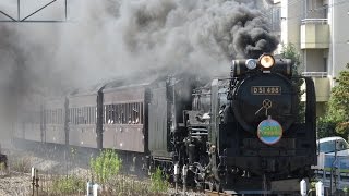 ＜JR東日本＞ D51-498 爆煙！ 8735レ SLみなかみ10の感謝祭号 ＠井野