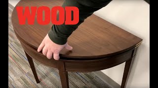 Installing Card Table Hinges on a Demilune Table - WOOD magazine