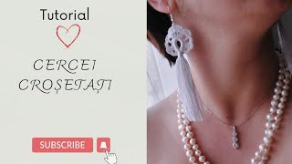 ☆• Cercei croșetați cu franjuri - Tutorial •☆