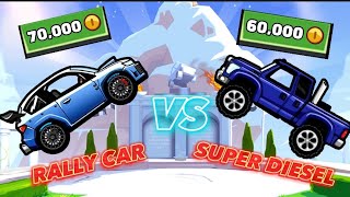 HILL CLIMB RACING 2. RALLY CAR VS SUPERDIESEL COMPARISION | HCR2 | NOTTHEBEST