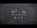 Learning how to apply synthetic division with multiple missing terms