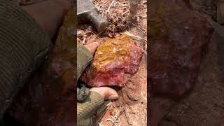 Finding Natural Amethyst Gemstone At The Mountain, Unbelievable Find  #crystals #quartz #gemstone