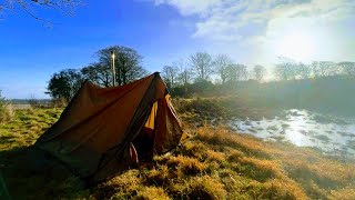 Our first winter camp with hot tent - Cosy or Disaster !