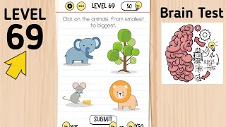 Brain Test Level 69 Click On The Animals, From Smallest To Biggest