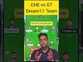 CHE vs GT Dream11 Team | CSK vs GT Dream11 Team Prediction | Chennai Super Kings vs Gujrat Titans