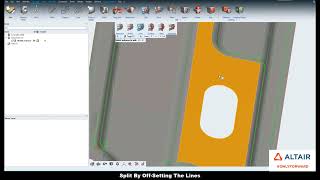 HyperWorks 2021: Geometry Editing, Split by Lines