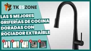 Las 5 mejores griferías de cocina doradas con rociador extraíble