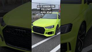 Is this Audi RS4 green or yellow? Awesome color nonetheless! #audi #rs4 #rs #shorts #car