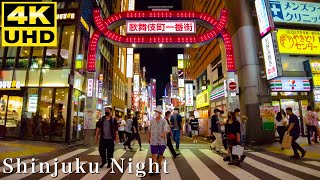 【4K】Night Walk in Shinjuku  夜の新宿散歩 - Japan Tourism #ASMR #TOKYO