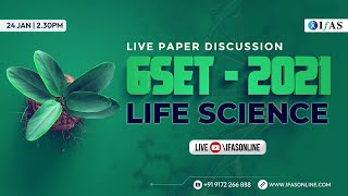 GUJARAT SET-2021 LIFE SCIENCE PAPER DISCUSSION !! | IFAS