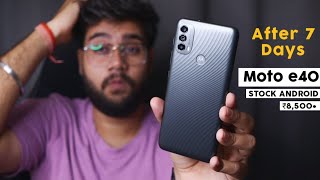 Moto e40 After 1 Week | CLEAN Stock Android ka ASLI SACH | In-Depth Review