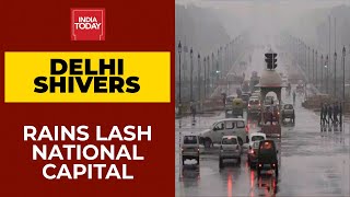 Heavy Rain Lashes National Capital Delhi, Nearby Areas; IMD Predicts More Rainfall, Hailstorm
