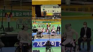 [42회 전국장애인체육대회] 펜싱 여자 사브르 개인전 3/4 등급 결승 현장!🤺 #shorts