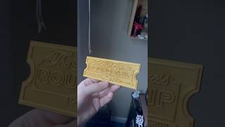 3D Printed Polar Express Ticket!🎄🎅🎫 #3dprinting #3dprinted #shorts