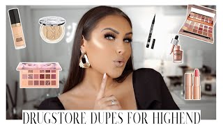 DRUGSTORE DUPES FOR HIGHEND MAKEUP PRODUCTS!!