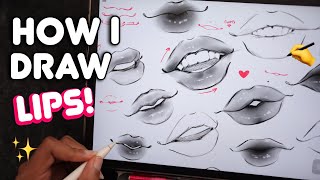 How I Draw Lips | My approach for Lips  | iPad pro Procreate ♡ ♡