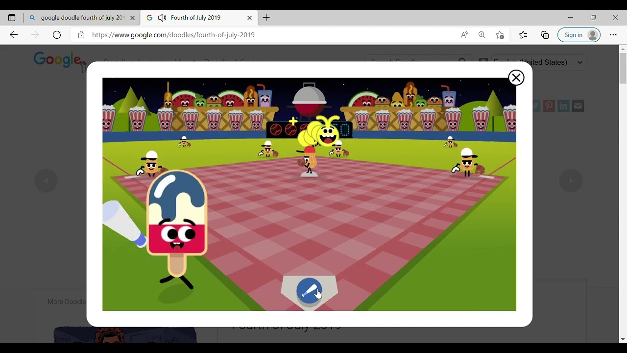 Google Doodle Fourth Of July 2019 Baseball Game: Flawless High Score ...