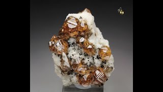 #18875 - GARNET var. GROSSULAR, ALBITE, Jeffrey mine, Canada