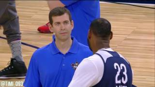 Brad Stevens Mic'd Up, talking with LeBron at 2017 All-Star Practice (02/18/2017