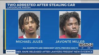 Two arrest made after car theft in Lafourche Parish