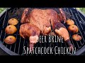 How To Make Beer Brine Spatchcock Chicken On The Oklahoma Joe's Bronco | Better Than Beer Can??