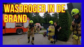 Dryer on fire - VOLUNTEERS DUTCH FIREFIGHTERS -