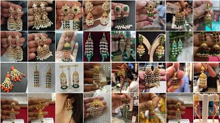 Top75+Latest Gold Pearls Jhumkas Earring Designs|Gold Pearl Buttalu Collections|Pearls Earrings 2022