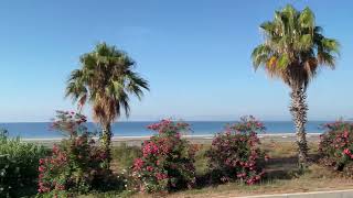 Beach and road in Finike - July 2022, Antalya - Turkey - 4K