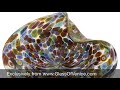 murano millefiori gold art glass centerpiece bowl