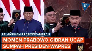 Sah! Momen Prabowo-Gibran Ucap Sumpah Jadi Presiden dan Wapres RI 2024-2029