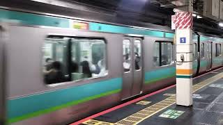 E231系0番台マト107編成+マト121編成東京駅発車