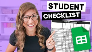 How to Create a Student Checklist in GOOGLE SHEETS | Tutorial for Teachers