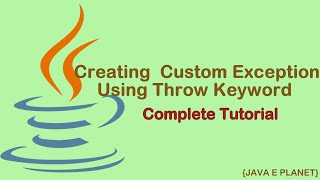 Creating Custom Exception(User Defined Exception) Using Throw Keyword|| Java Tutorials || #corejava