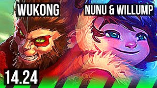 WUKONG vs NUNU \u0026 WILLUMP (JGL) | NA Challenger | 14.24