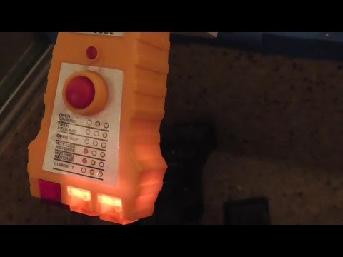 Test if Power OUTLET is WIRED correctly and Grounded to avoid being electrocuted Test if Power OUTLET is WIRED correctly and Grounded to avoid being electrocuted