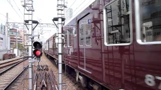 阪急8000系8001F(C#8001:PMSM試験車) 特急新開地行き到着 @三宮 2013/3/24