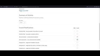 D2L Notification Settings