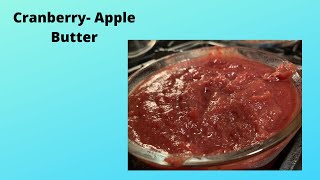 Easy  Cranberry Apple Butter | Home Made Cranberry Apple Butter in the Crockpot