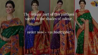 Where To Buy Pure Paithani Saree in Bangalore || Order Now: +91-8698725867 || Om Paithani