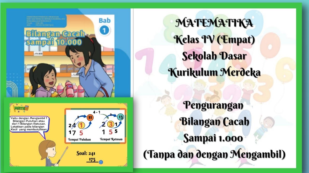 Pengurangan Bilangan Cacah Sampai 1.000||Matematika-IV SD - YouTube