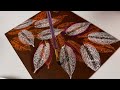 orange yellow fall leaves painting leaf impressions tutorial leaf painting ideas