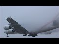 emirates a380 landing in dense fog at toronto pearson airport