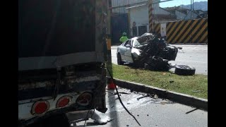 Impactante video de accidente en la autopista Sur con calle 30 en Medellín