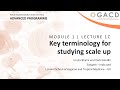 GACD e-Hub Advanced Programme - Lecture 1C Key terminology