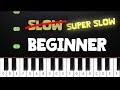 Rush E | SUPER SLOW BEGINNER Piano Tutorial